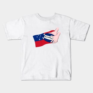 Samoa Rugby Flag Kids T-Shirt